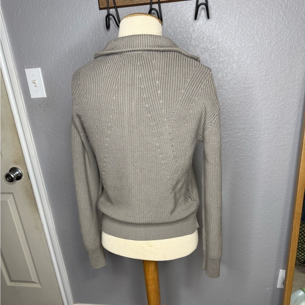 Athleta Gray Zip-Up Sweater - Picture 3 of 4